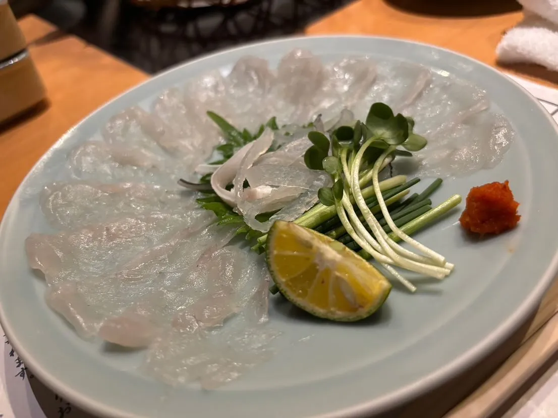 家族で初のトラフグコース料理‼️