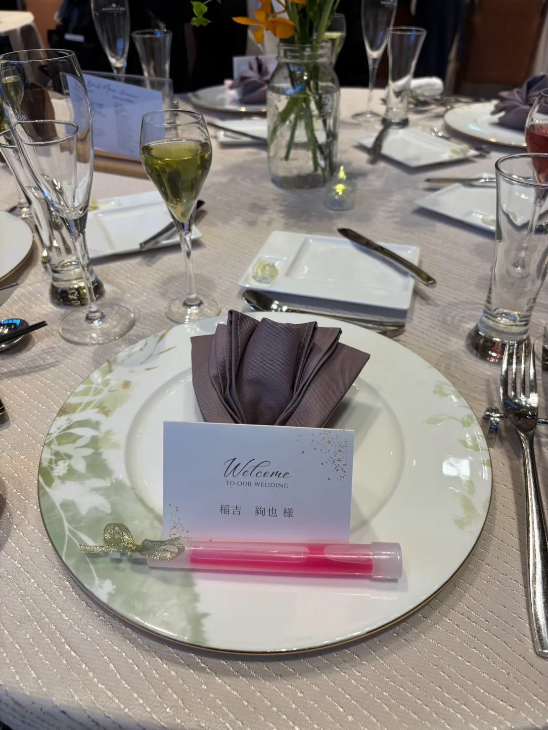 結婚式でのコース料理