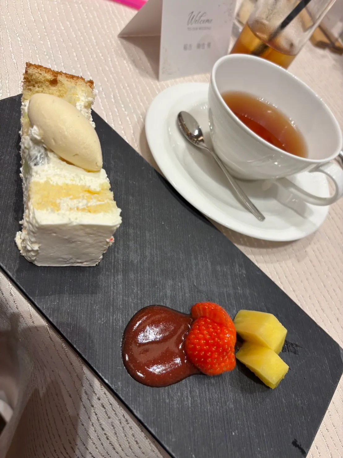 結婚式でのコース料理